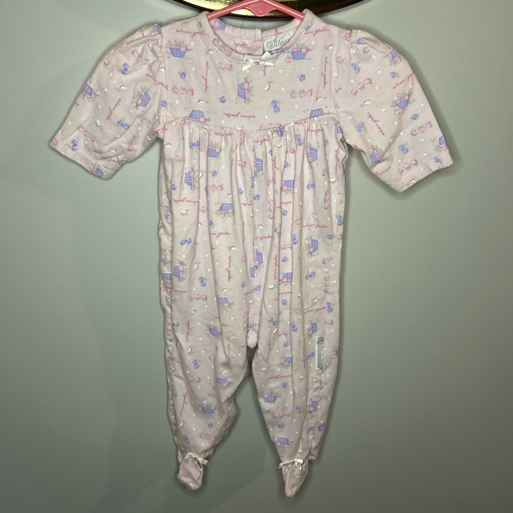 Vintage Pink Baby One Piece